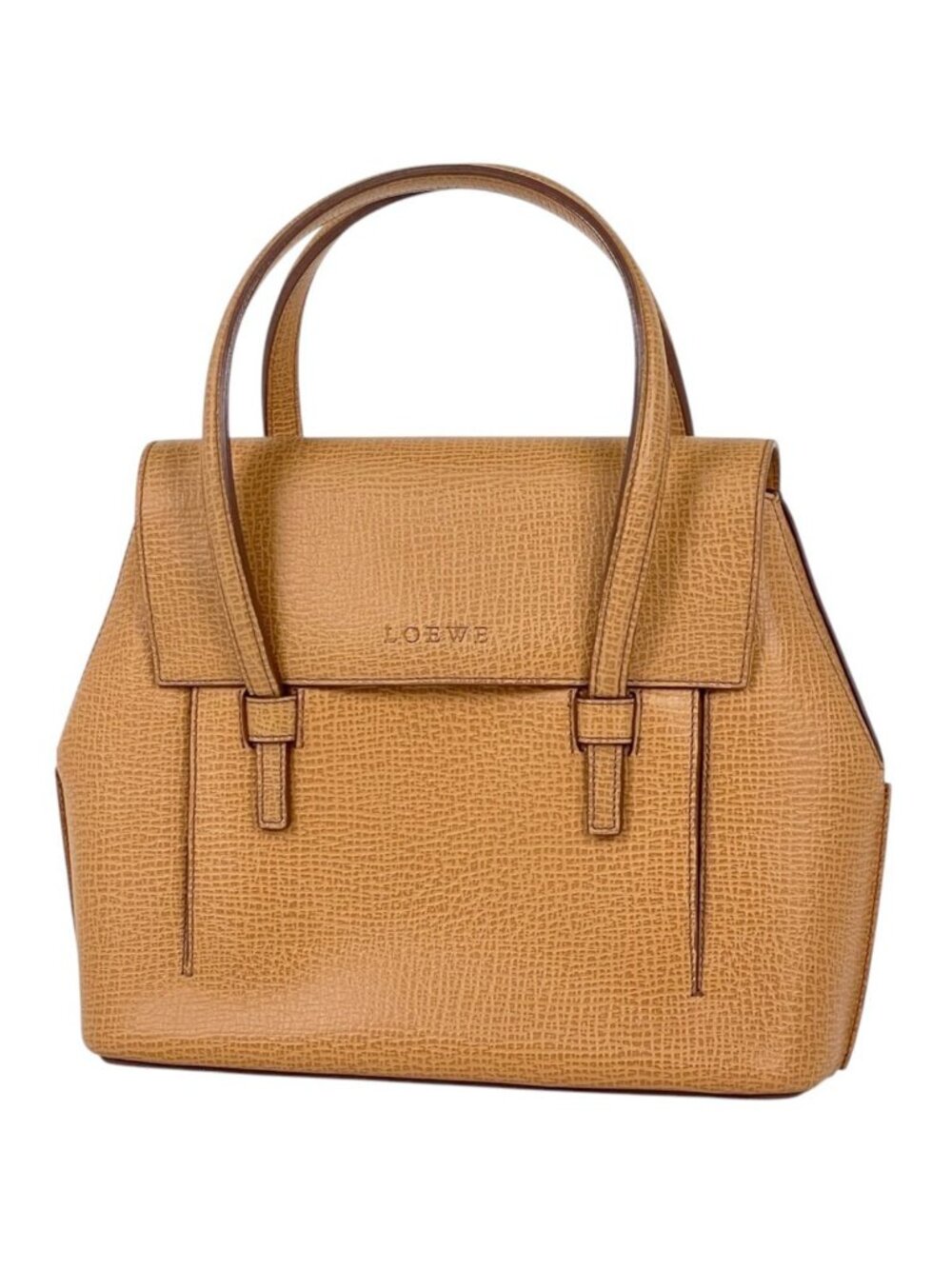 Loewe Handbag 2-Way Leather Camel